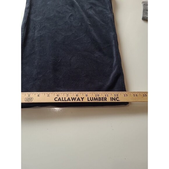 Merona Womens Track Suit 2pc Size 28W Black Velour Polyester Tie Pants Hood - Picture 14 of 16